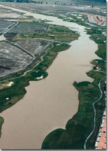 Salt Creek Channel was designed for use as a golf course with the capacity to carry a hundred-year flood.